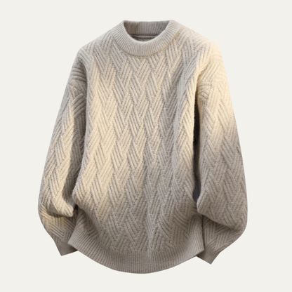 The Buonconvento Men’s Cashmere O Neck Warm Knitted Sweater