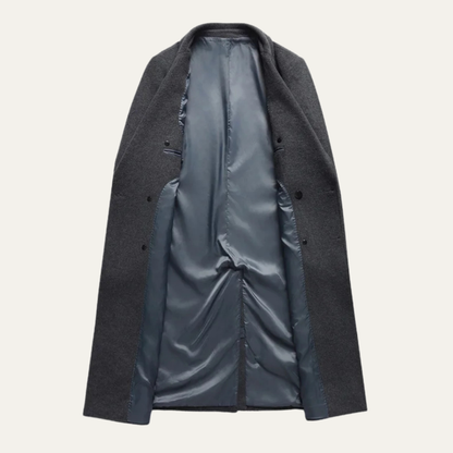 The Lucca Men's Long Wool Double Breasted Winter Overcoat