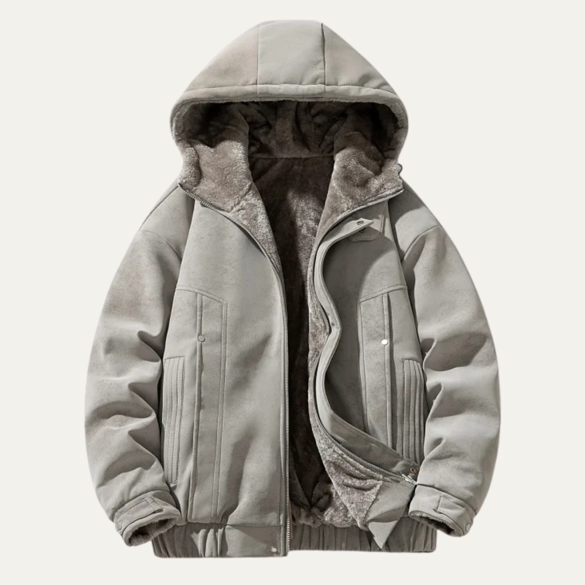 The Lisbon Men's Retro Fleece Lined Hooded Jacket