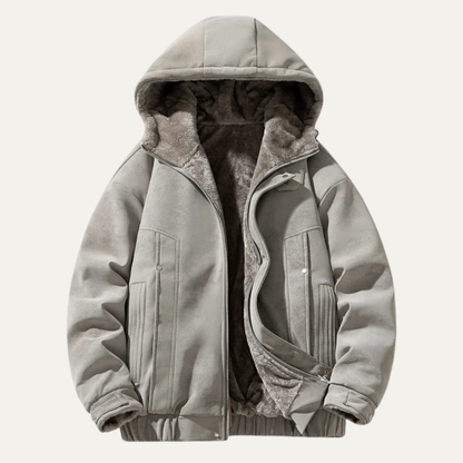 The Lisbon Men's Retro Fleece Lined Hooded Jacket