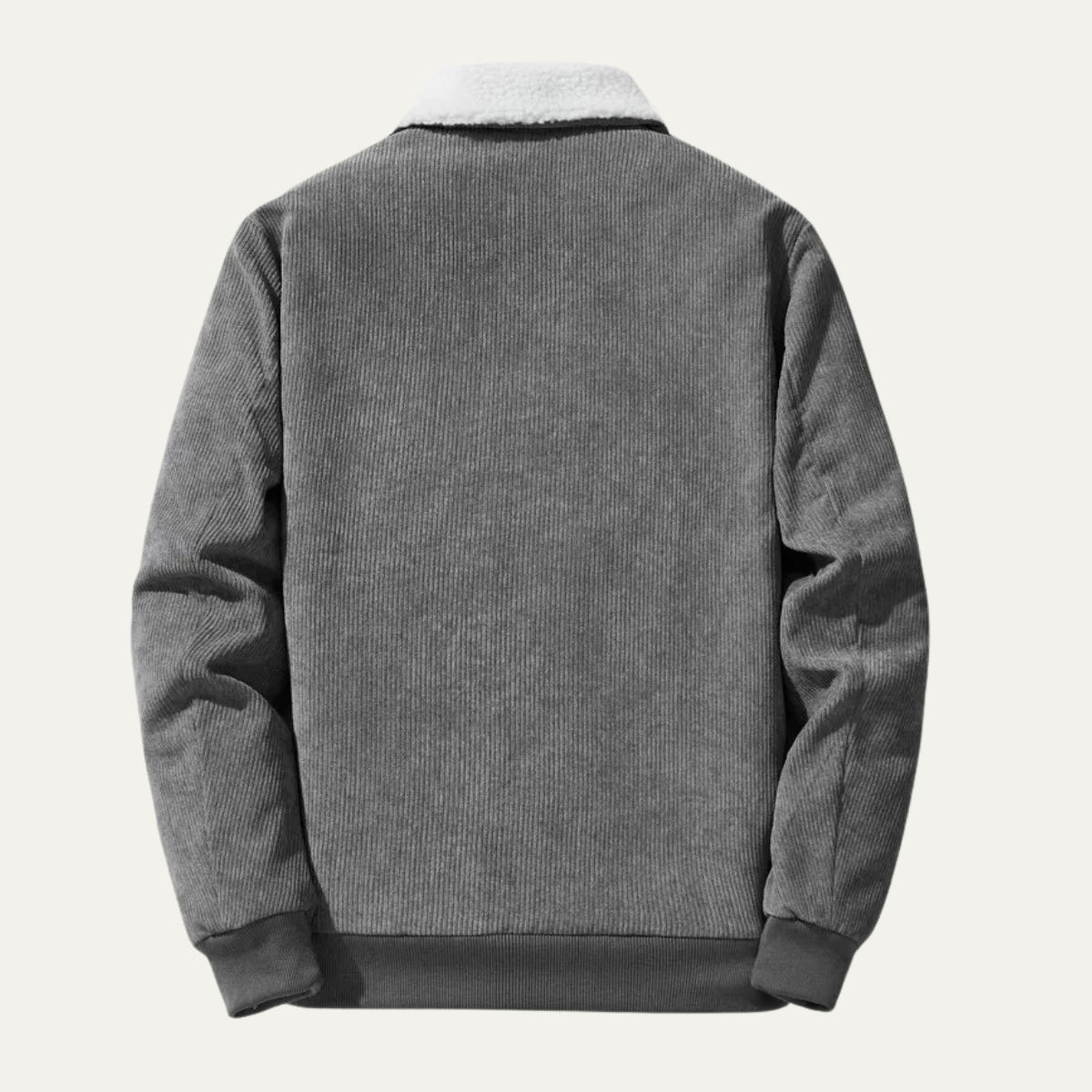 The Bassano Men’s Warm Zip Up Fleece Lined Corduroy Winter Jacket