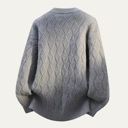 The Buonconvento Men’s Cashmere O Neck Warm Knitted Sweater