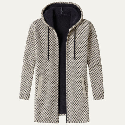 The Copenhagen Hooded Knit Cardigan – Men’s Longline Casual Coat