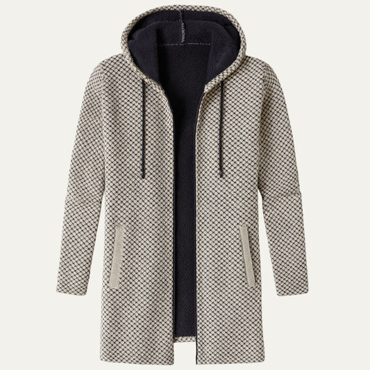 The Copenhagen Hooded Knit Cardigan – Men’s Longline Casual Coat