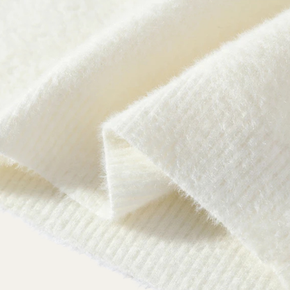 The Carloforte Men’s Warm Winter Pattern Cashmere Sweater – White