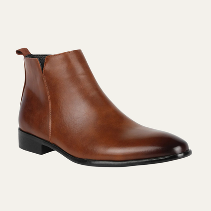 The Marostica Men’s Classic Leather Slip On Ankle Dress Boots