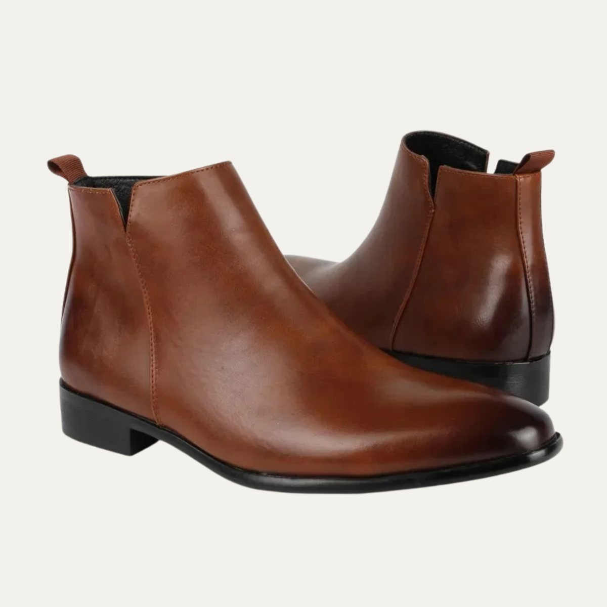 The Marostica Men’s Classic Leather Slip On Ankle Dress Boots