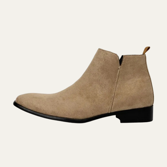The Asiago Men’s Suede Chelsea Slip-On Ankle Dress Boots