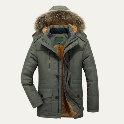 The Belluno Men’s Winter Waterproof Fleece Lined Parka Hooded Jacket
