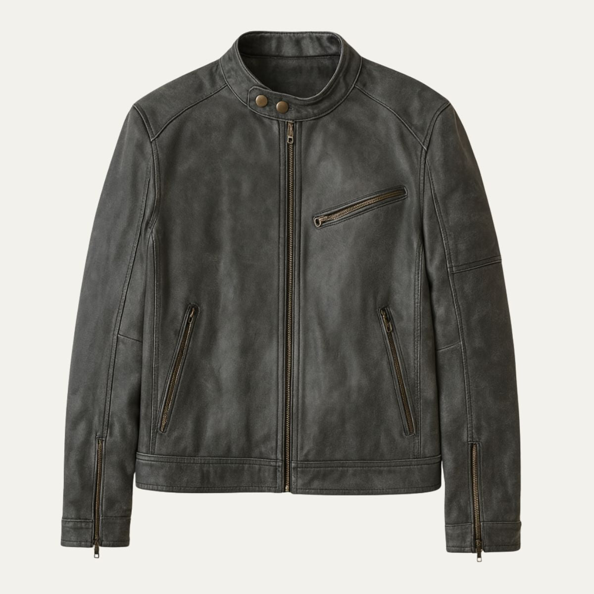 The Brooklyn Leather Biker Jacket – Men’s Classic Motorcycle Style