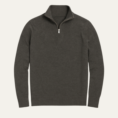 The Kidlington Men's Quarter Zip Lightweight Knit Sweater