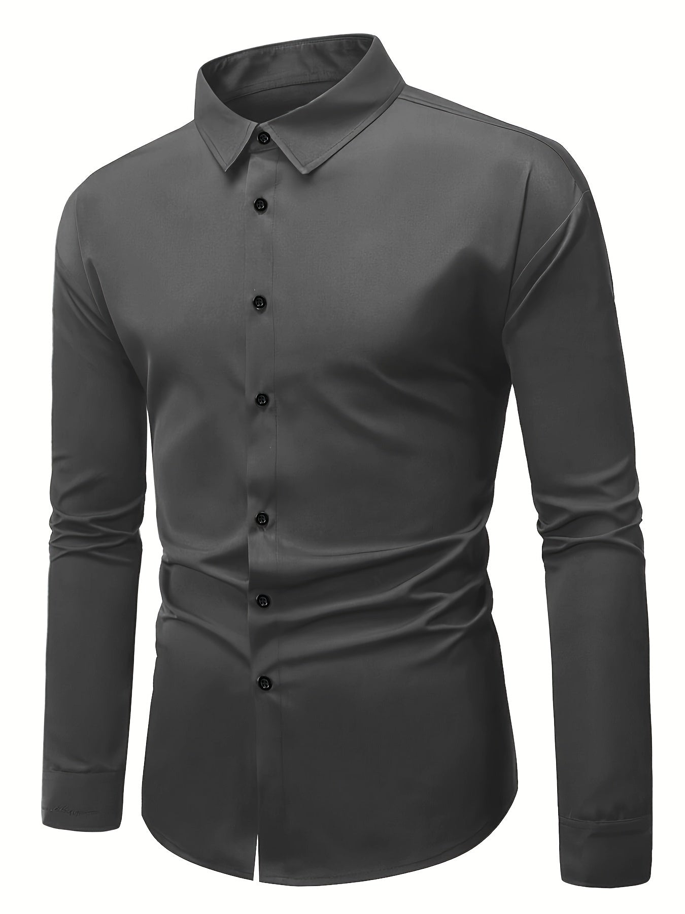 Chic Notched Collar Solid Color Shirt for Any Occasion
