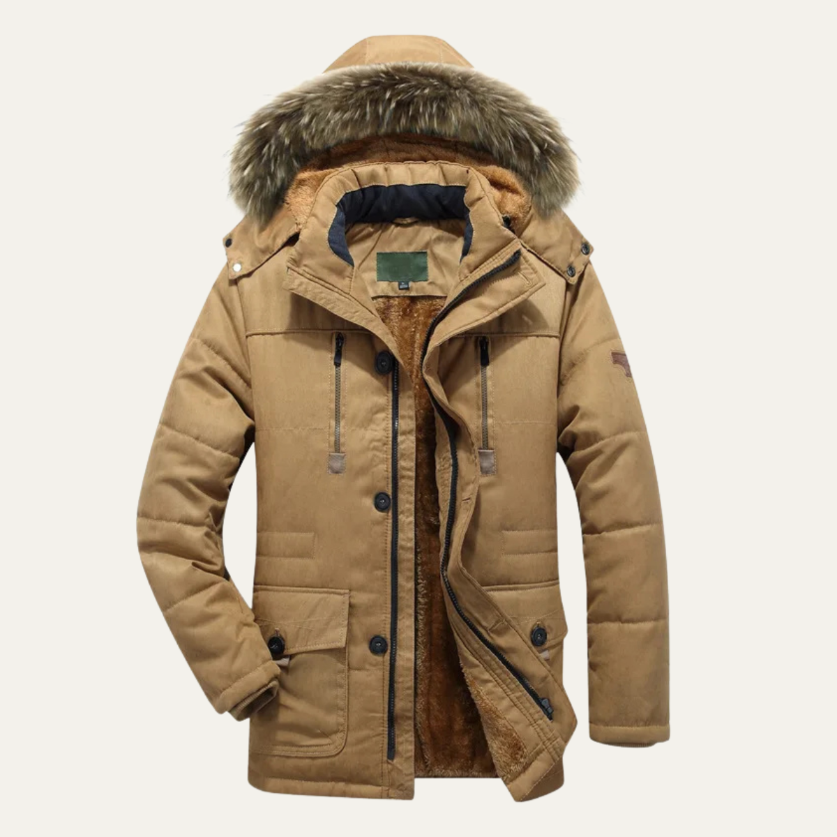 The Belluno Men’s Winter Waterproof Fleece Lined Parka Hooded Jacket