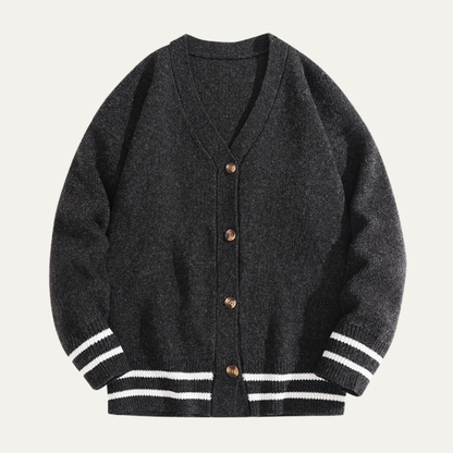 The Greenwich Men’s Button Up Streetwear V Neck Knitted Cardigan