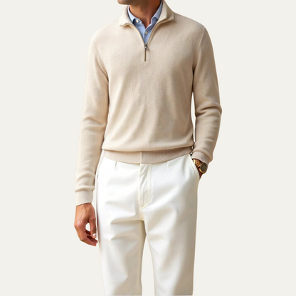 The Berkhamsted Men's Half Zip Lightweight Knit Sweater