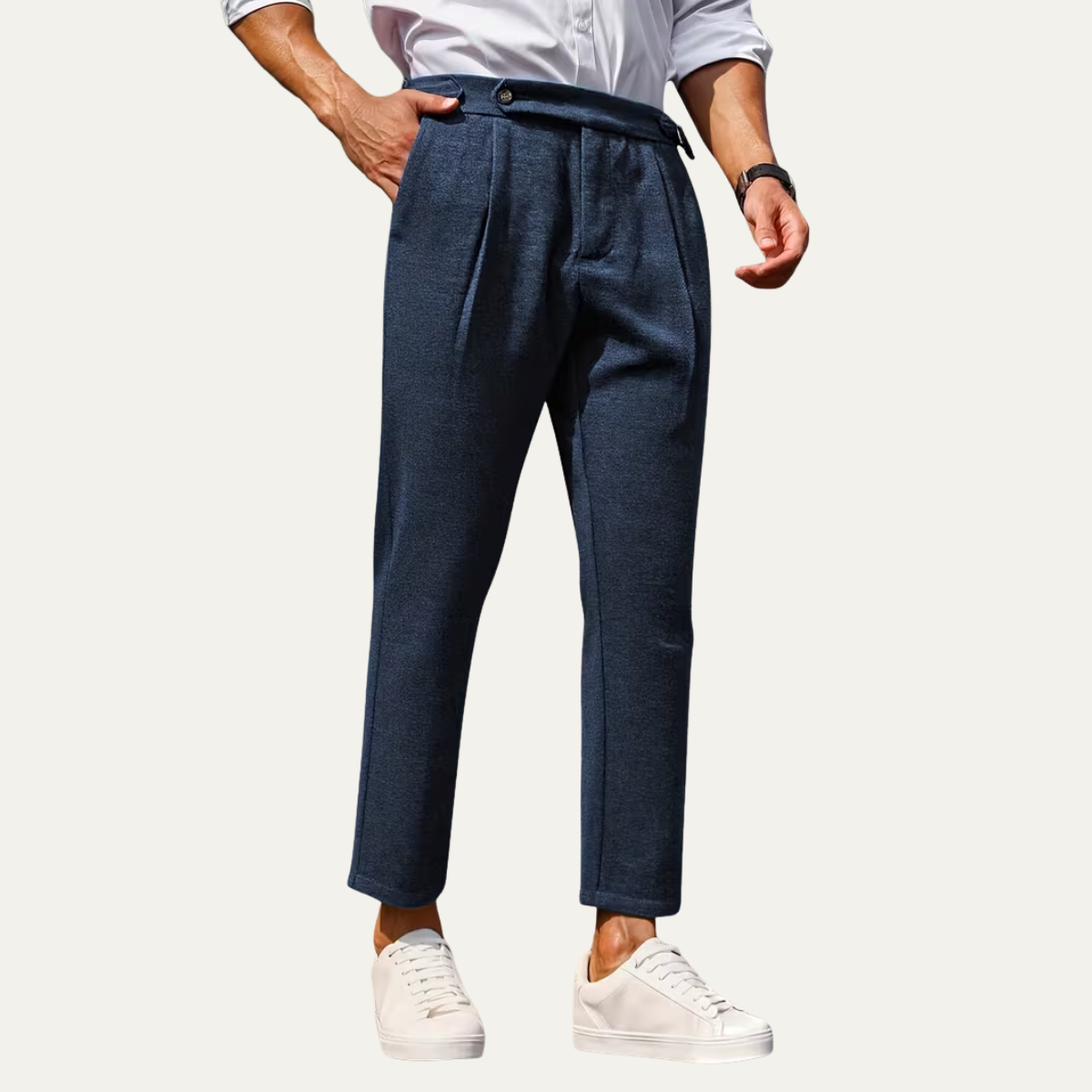 The Bangalow Men’s Smart Business Slim Fit Dress Pants – Navy Blue