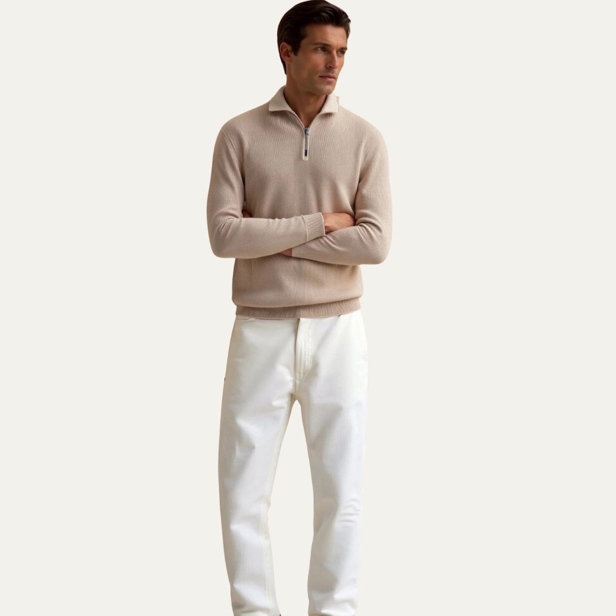 The Berkhamsted Men's Half Zip Lightweight Knit Sweater