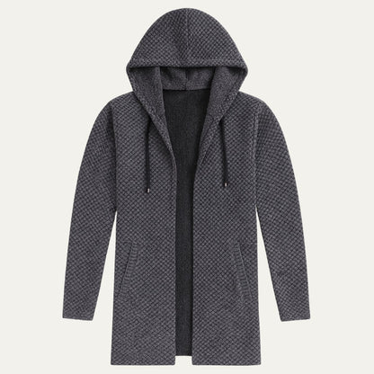 The Copenhagen Hooded Knit Cardigan – Men’s Longline Casual Coat