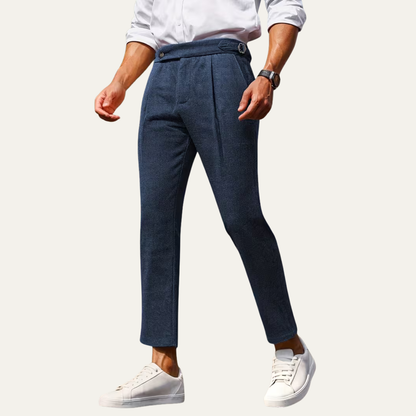 The Bangalow Men’s Smart Business Slim Fit Dress Pants – Navy Blue