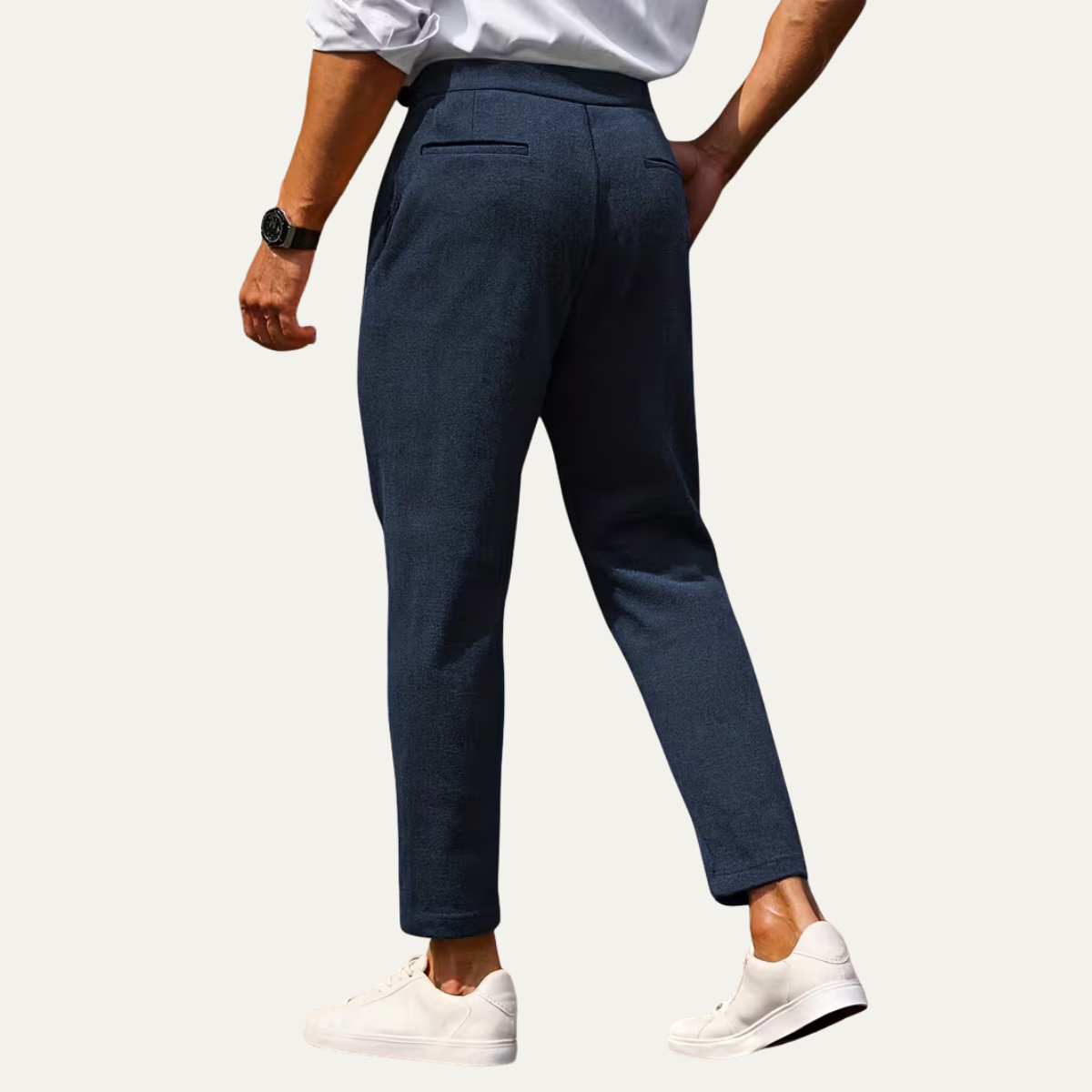 The Bangalow Men’s Smart Business Slim Fit Dress Pants – Navy Blue