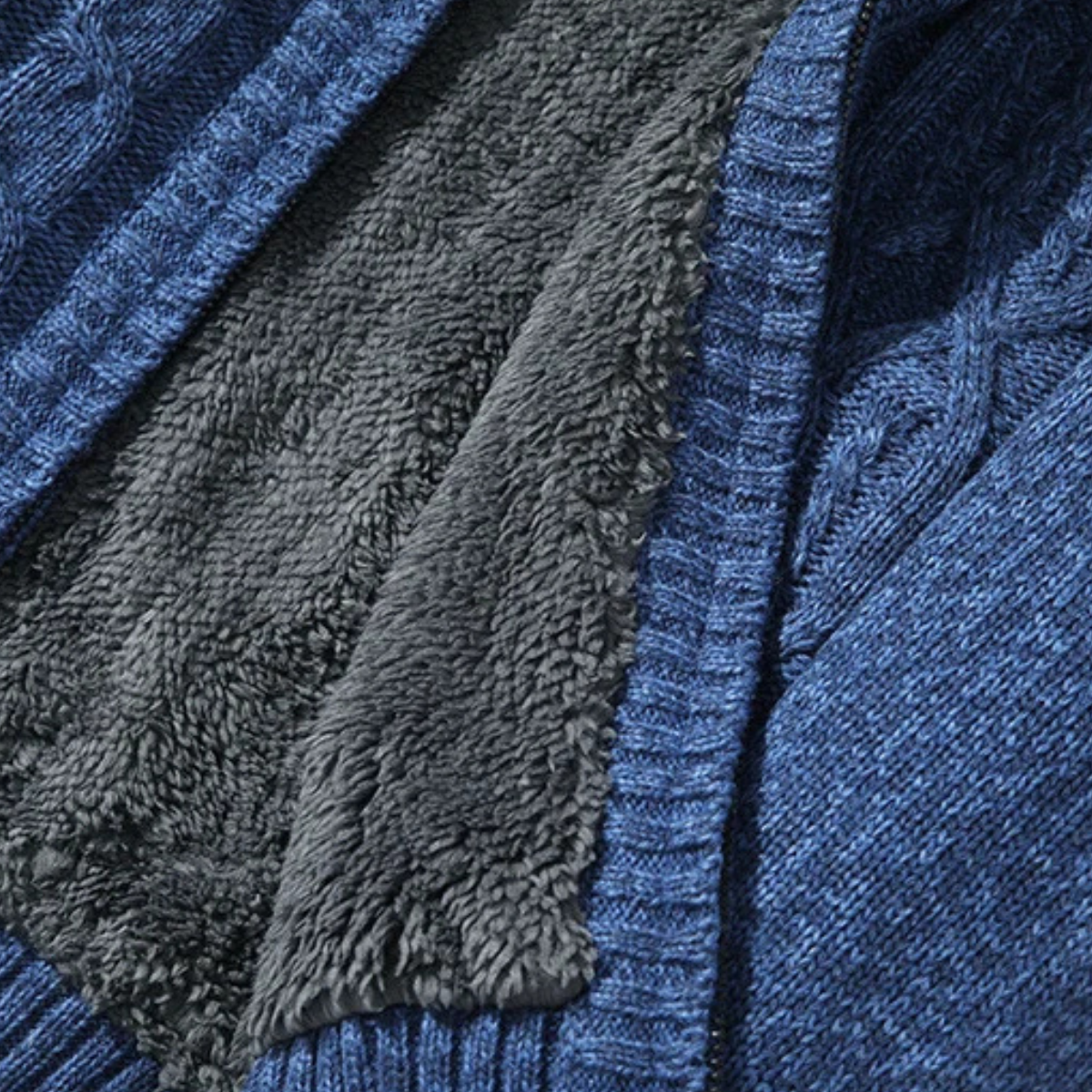 The Wentworth Men’s Thick Wool Fleece Cardigan – Warm Knit Cashmere