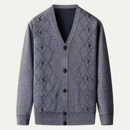 The Barra Men’s V Neck Knit Cardigan with Pockets