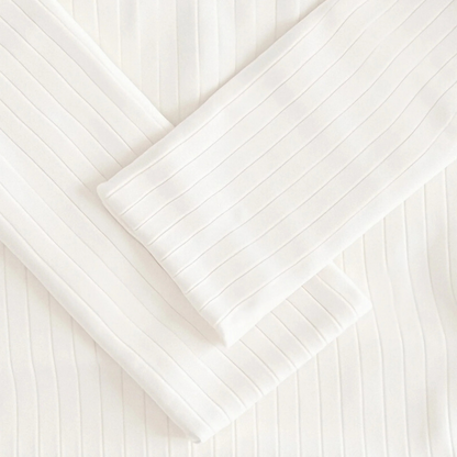 The Cookham Men's White Ribbed Crew Neck Sweater