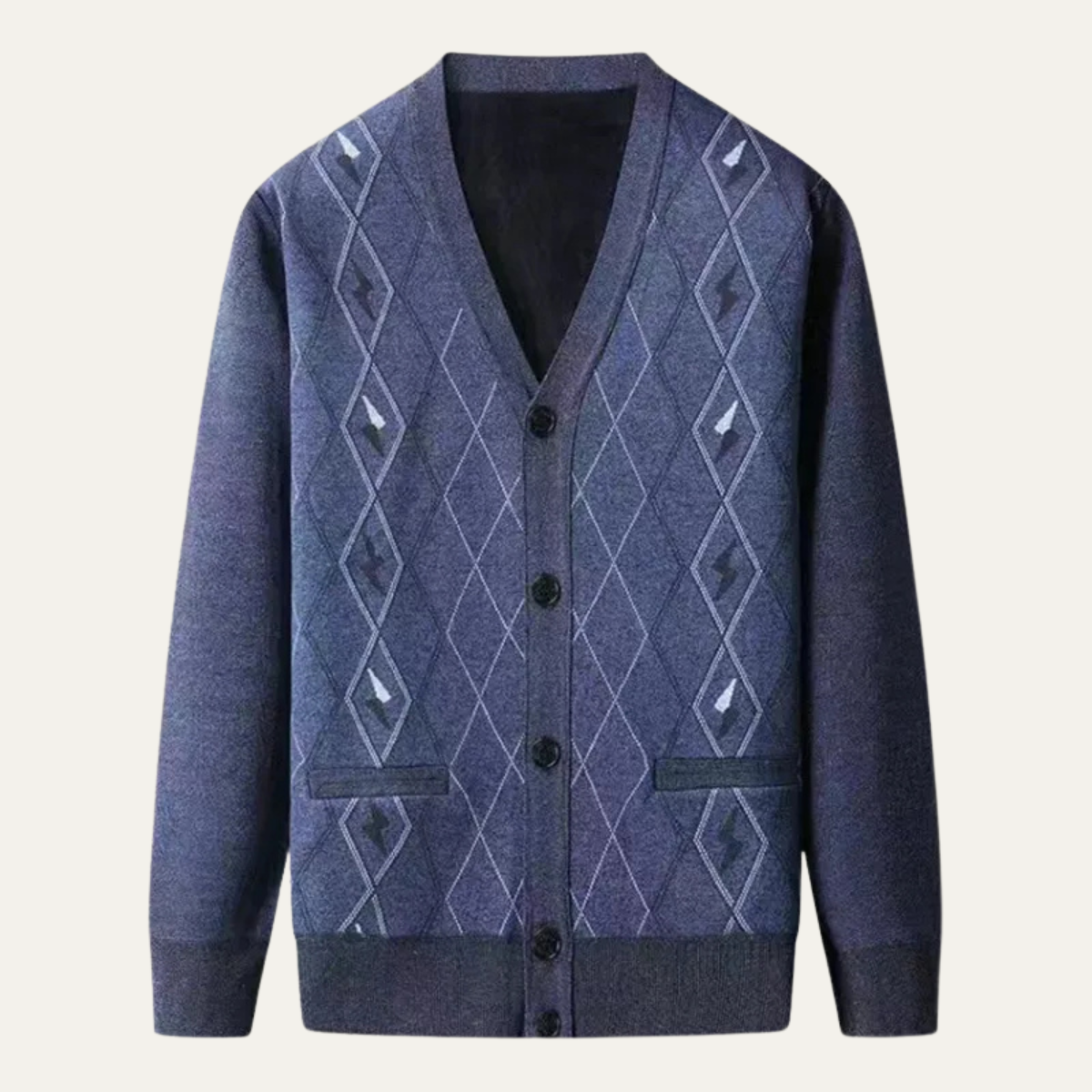 The Barra Men’s V Neck Knit Cardigan with Pockets