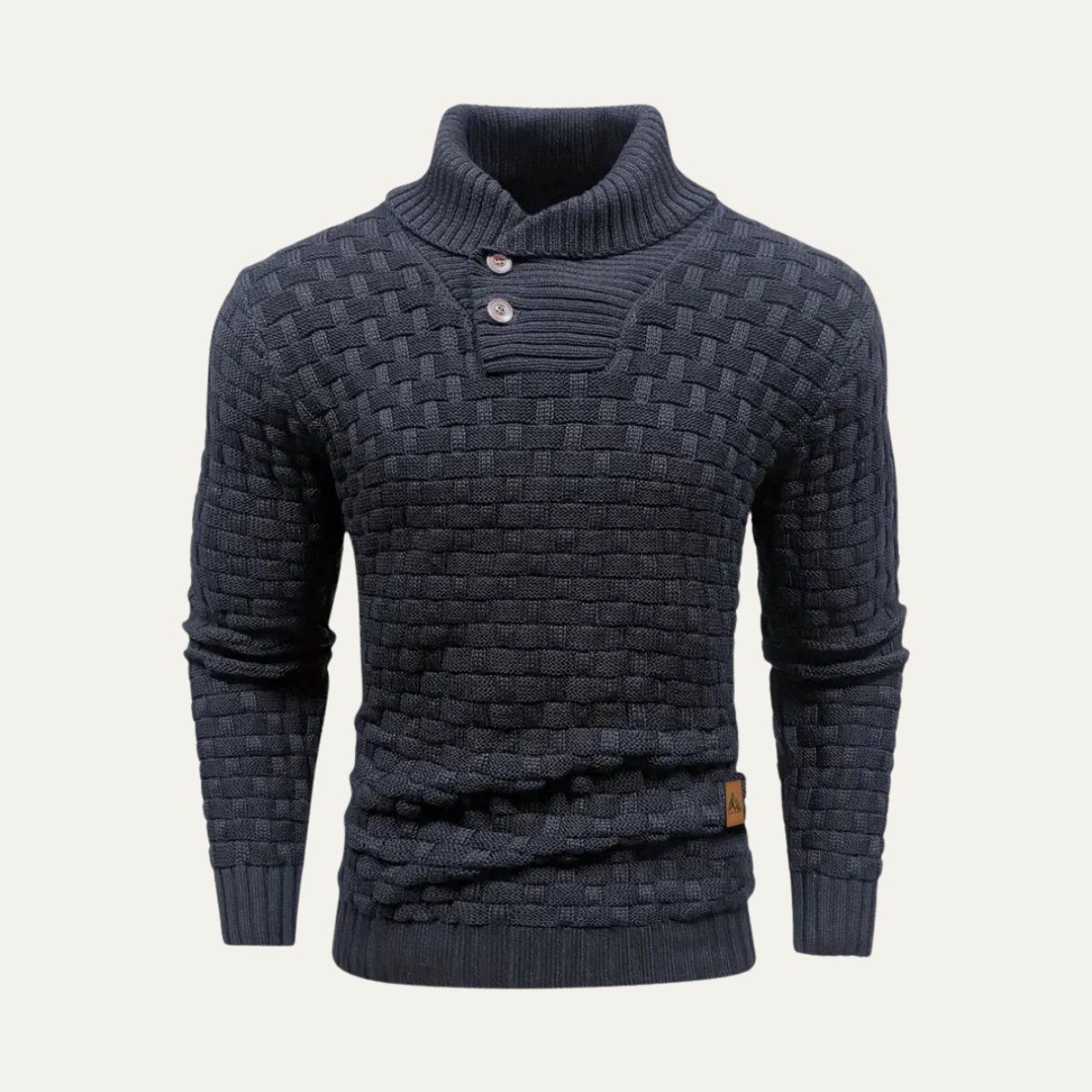 The Brighton Men’s Chunky Knit Sweater with Buttons