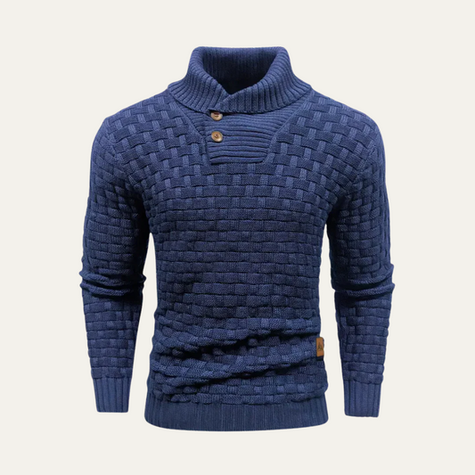 The Brighton Men’s Chunky Knit Sweater with Buttons