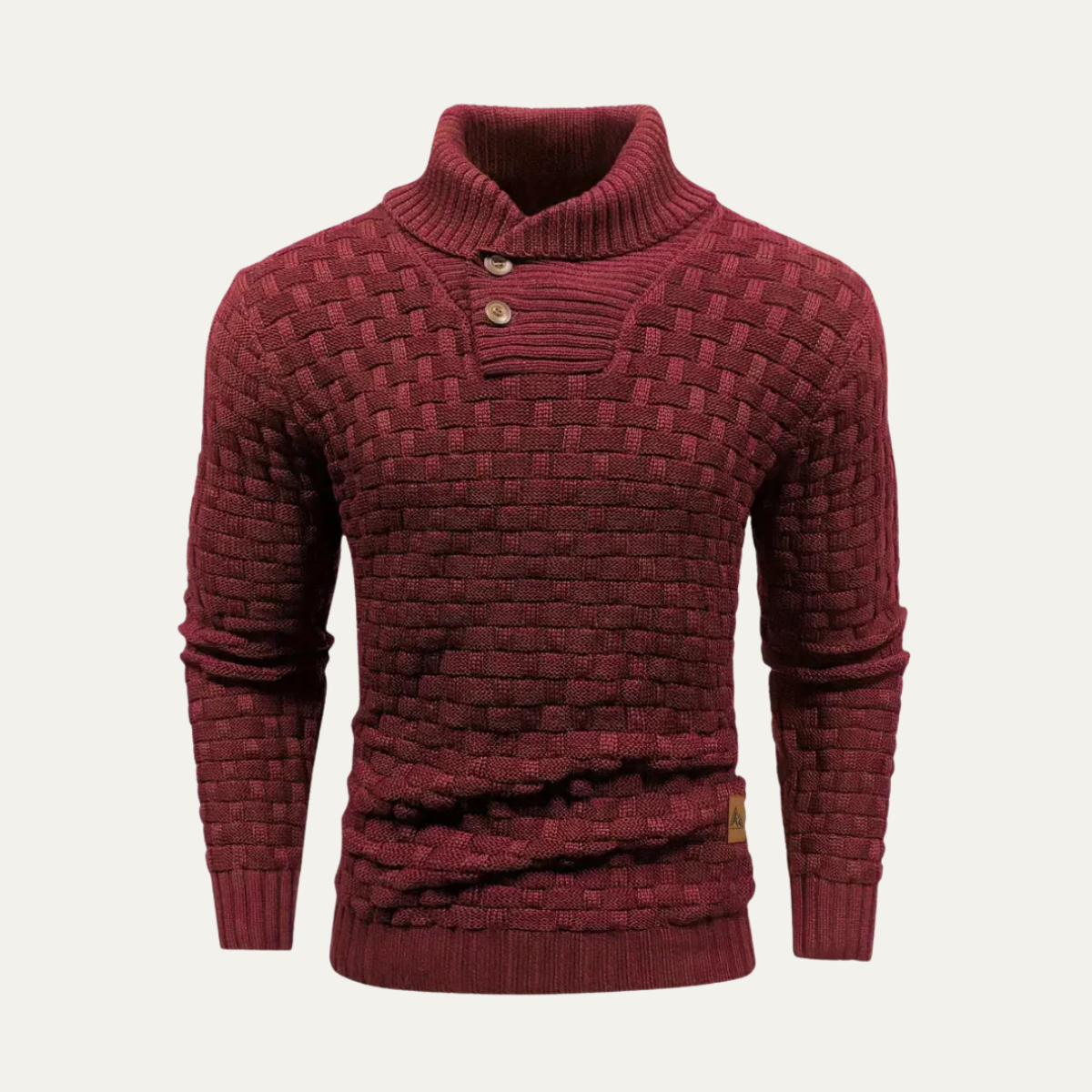 The Brighton Men’s Chunky Knit Sweater with Buttons