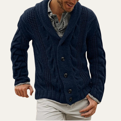 The Ischia Men's Knitted Loose Coarse Yarn Cardigan