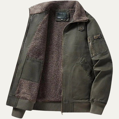 The Wareham Men’s Shearling Line Winter Bomber Jacket