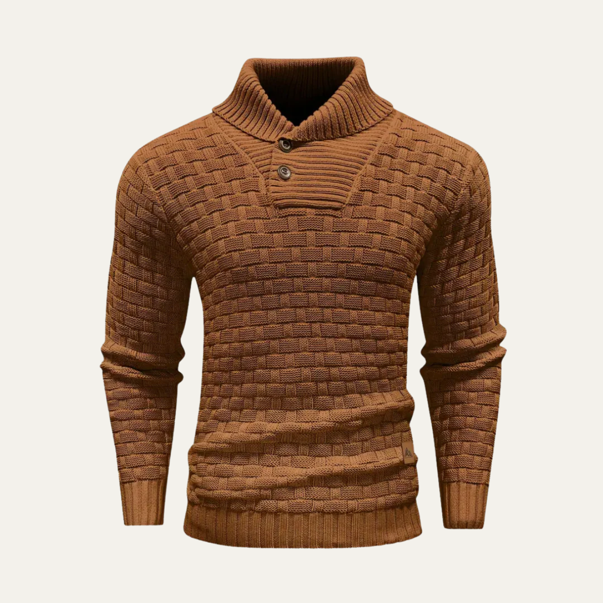 The Brighton Men’s Chunky Knit Sweater with Buttons