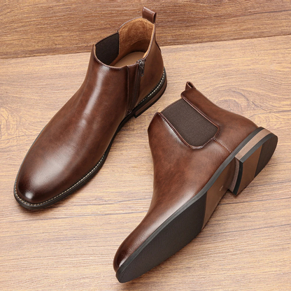 The Sicily Men’s Smart Casual Slip On Leather Chelsea Boots