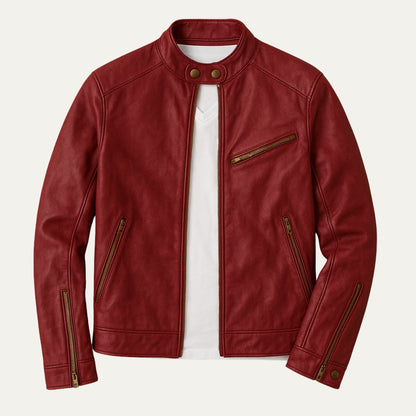 The Brooklyn Leather Biker Jacket – Men’s Classic Motorcycle Style