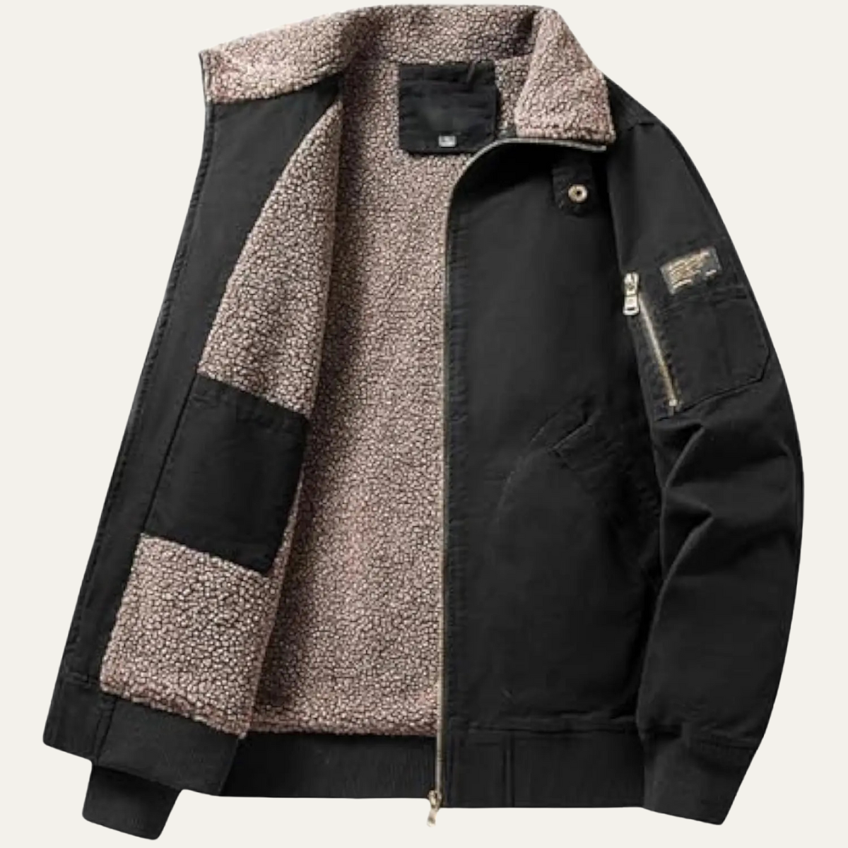 The Wareham Men’s Shearling Line Winter Bomber Jacket