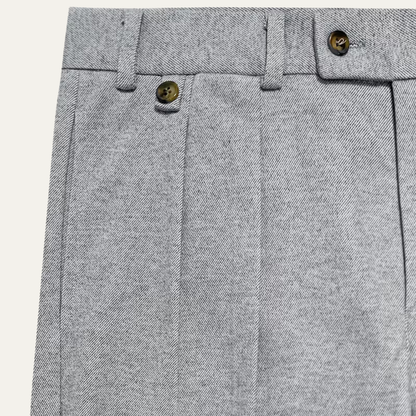 The Malibu Men’s Business High Waisted Pleated Dress Pants – Grey