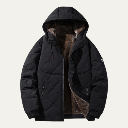 The Coatbridge Men’s Winter Quilted Puffer Jacket with Fleece Lining