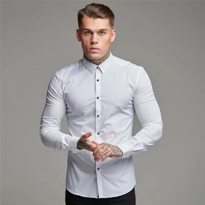 The Biarritz Men’s Smart Casual Button Up Slim Fit Dress Shirt