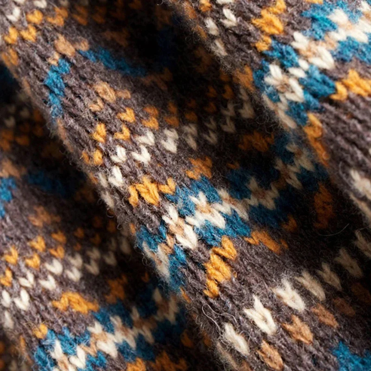 The Veneto Men’s Winter Shawl Collar Vintage Patterned Knit Cardigan