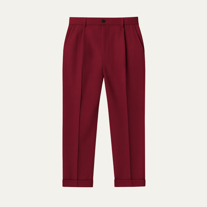 The Santa Monica Men’s Smart Casual Slim Fit Tailored Dress Pants – Burgundy