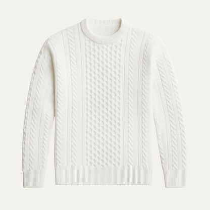 The Donegal Cable Knit Crew Neck Sweater for Men