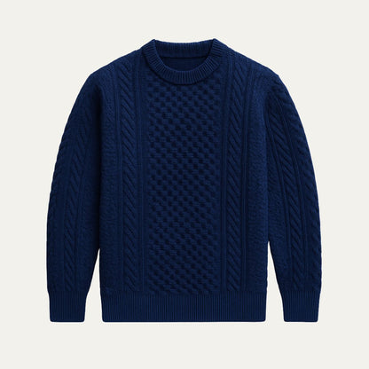 The Donegal Cable Knit Crew Neck Sweater for Men