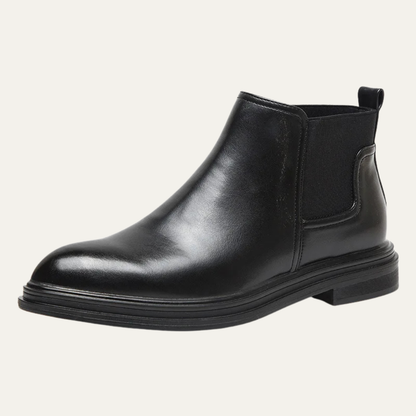 The Lezzeno Men’s Classic Leather Ankle Dress Chelsea Boots