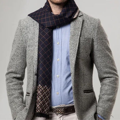 The Champs Élysées Cashmere Merino Scarf for Men - Black