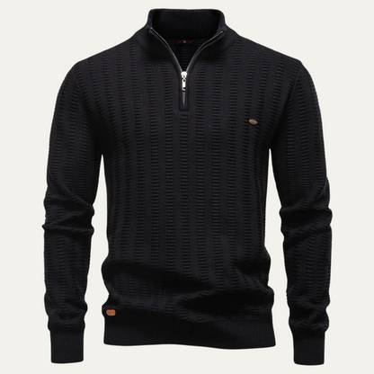 The Cotswold Men’s Half Zip Knit Winter Sweater