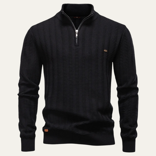 The Cotswold Men’s Half Zip Knit Winter Sweater