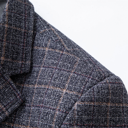 The Durham Men’s Plaid Striped Business Casual Work Jacket