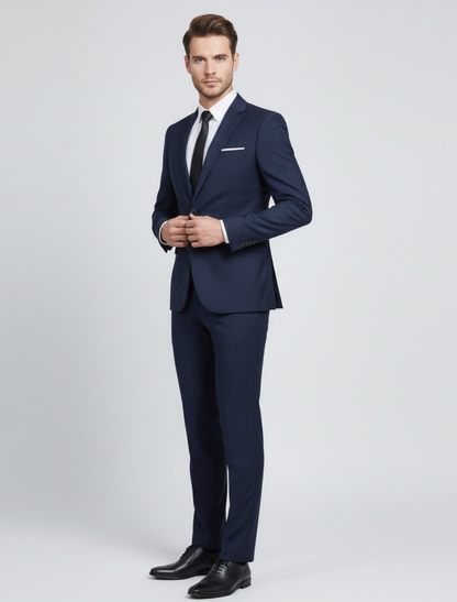 Men’s Smart Two-Piece Suit for Formal Events